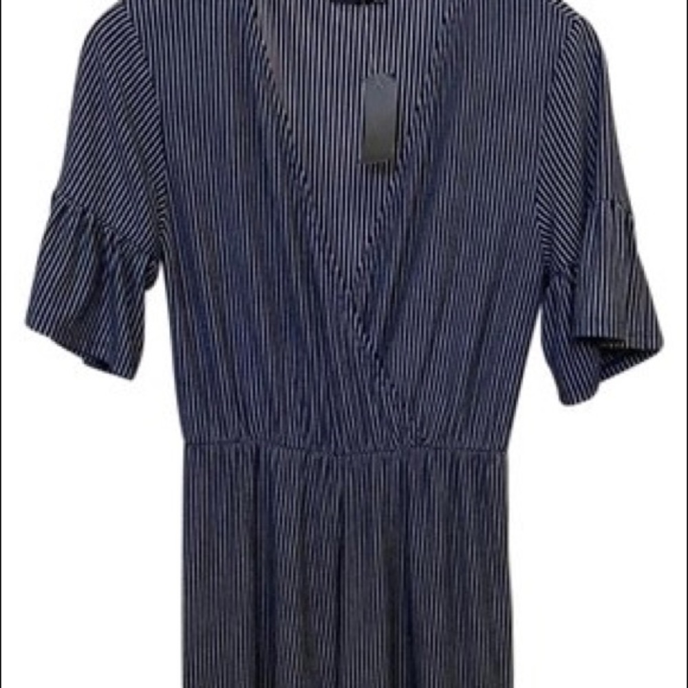 Navy pinstripe jumpsuit Size XS - Picture 10 of 10